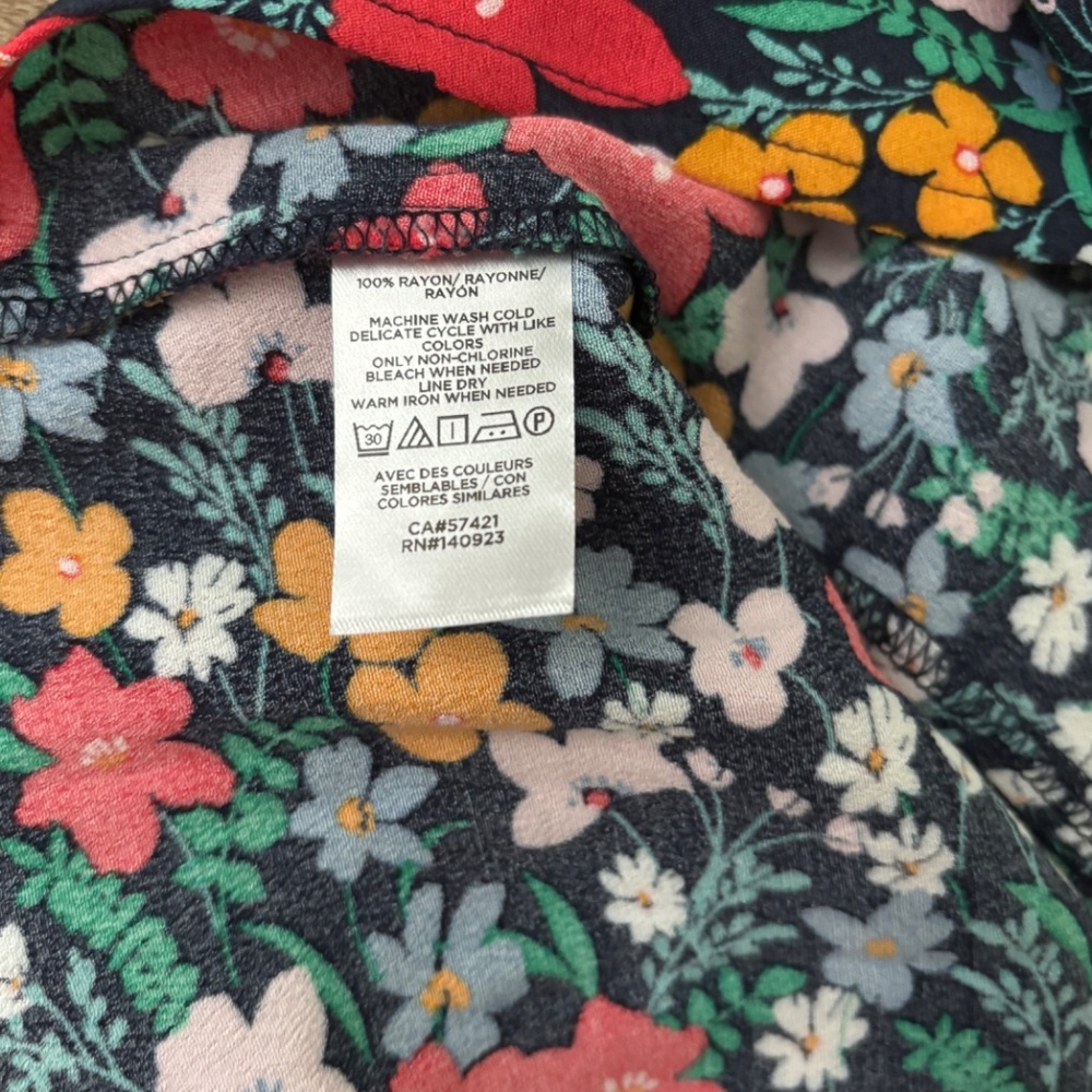 Loft Women's Floral Blouse Size L - Picture 8 of 14